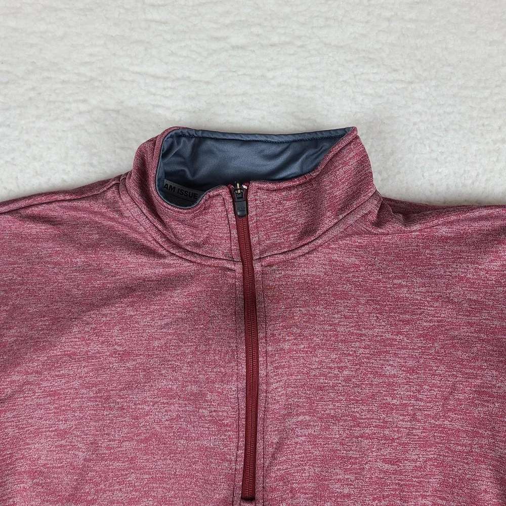 Adidas Sweater Mens XL Red Climawarm‎ Team Issue Quarter Zip Sweatshirt